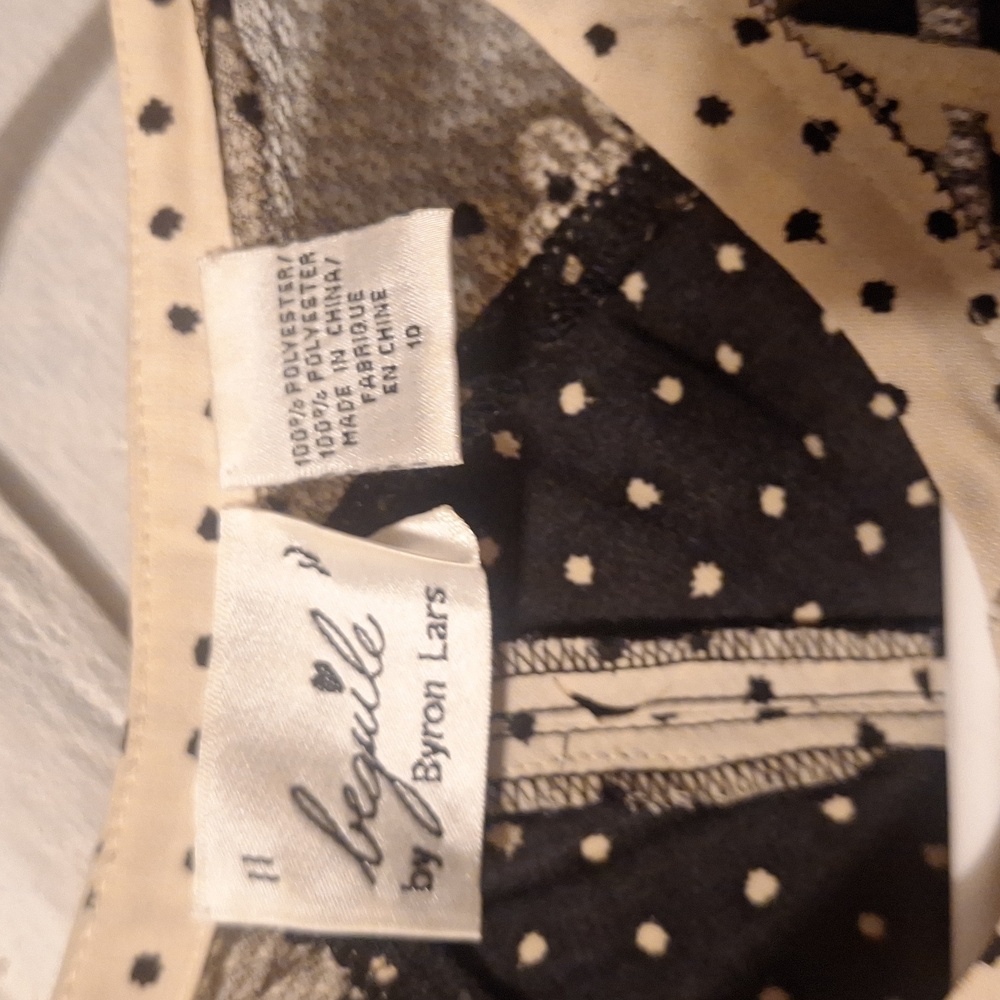 Byron Lars Black and Cream Lace Midi Dress - Picture 2 of 7